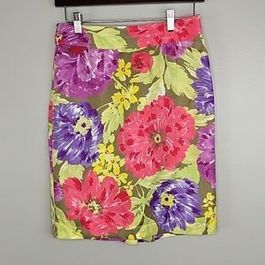 Banana Republic floral pencil skirt